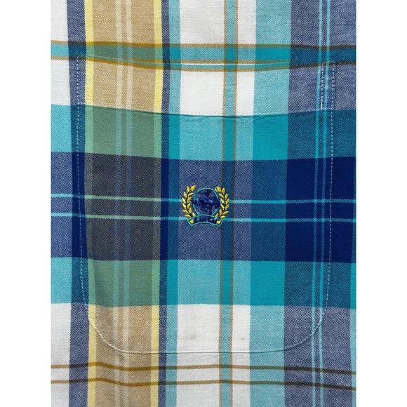 Cinch Men's Short Sleeve Multicolor Plaid Button Up Shirt - Size L - Picture 2 of 5